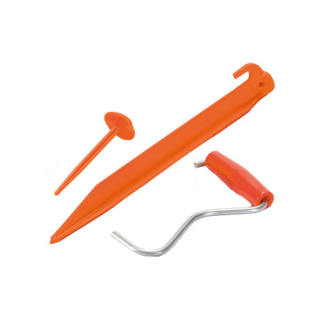 SET DE PIQUETS EN PLASTIQUE (20 DE 20 CM + 10 DE 8 CM + MAILLET) BRUNNER