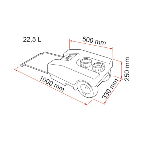 ROLL TANK 23 LITRES EAUX PROPRES CERTIFIE KTW