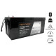 BATTERIE LITHIUM LIFEPO4 12 V 300Ah SOUS LE SIEGE BLUETOOTH TECHFORCE