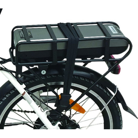 PORTE BAGAGE ET RAIL DE GUIDAGE POUR VELO KOONEKT 13 Ah BLANC