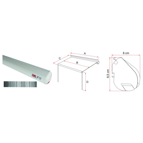 STORE F35 PRO 2.20 M TITANIUM GRIS