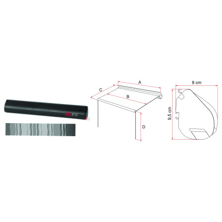 STORE F35 PRO 2.70 M BOITIER NOIR GRIS