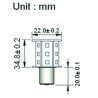 AMPOULE LED BA15D 21 LEDS SMD 5050 BC