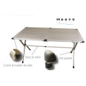TABLE ALU 4 PERSONNES 110X72X70 CM