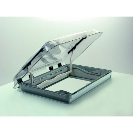 DOME DE TOIT MIDI HEKI STYLE A LEVIER BLANC AVEC VENTILATION 70 X 50 CM