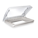DOME DE TOIT MIDI HEKI STYLE A MANIVELLE BLANC SANS VENTILATION 70 X 50 CM