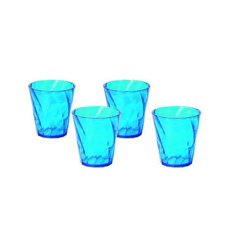 SET DE 4 VERRES A EAU 0,35L ROYAL TURQUOISE