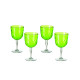 SET DE 4 VERRES A VIN ROYAL VERT