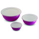 SET DE 3 SALADIERS AVEC COUVERCLE FUCHSIA