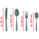 ENSEMBLE DE COUVERTS 16 PCS CUIVRE