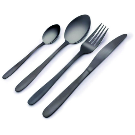 ENSEMBLE DE COUVERTS 16 PCS NOIRS