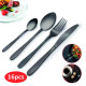 ENSEMBLE DE COUVERTS 16 PCS NOIRS