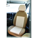 HOUSSE UNIVERSELLE + APPUI-TETE BEIGE X2 - FORME 1