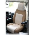 HOUSSE UNIVERSELLE + APPUI-TETE INTEGRE BEIGE X2 FORME 2