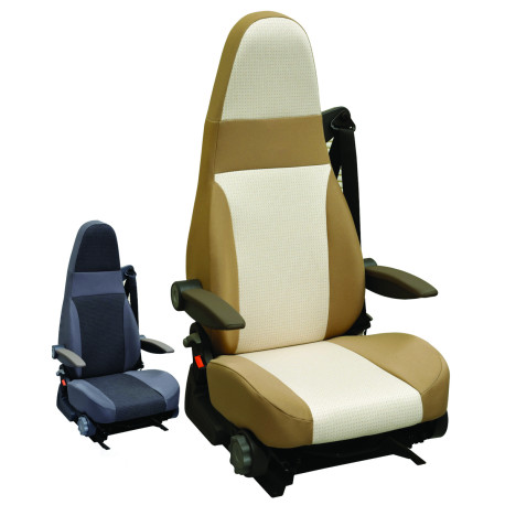 HOUSSE UNIVERSELLE + APPUI-TETE INTEGRE BEIGE X2 FORME 3