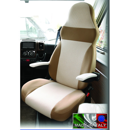 HOUSSE UNIVERSELLE + APPUI-TETE INTEGRE BEIGE X2 FORME 4