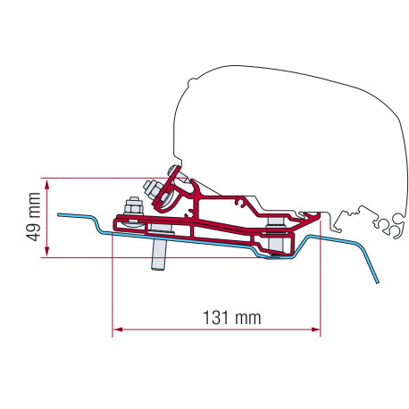 ADAPTATEUR FORD TRANSIT H3 APRES 2014