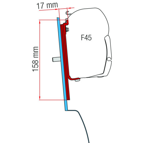 KIT ADAPTATEUR FORD CUSTOM NUGGET F45