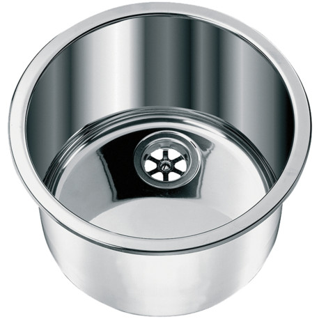LAVABO ROND EN ACIER Ø INT. 360 MM- Ø EXT. 385 MM - H 180 MM