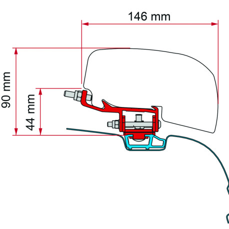 KIT VW T6 - DEEP BLACK - WITH RAIL EQUIPPED AS STANDARD F80S NEW 2024