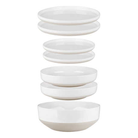 PACK VAISSELLE 6 IN 1 ODETTE BLANC 7 PIECES STONE TOUCH ANTIGLISSE BRUNNER