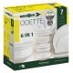PACK VAISSELLE 6 IN 1 ODETTE BLANC 7 PIECES STONE TOUCH ANTIGLISSE BRUNNER