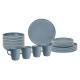 PACK VAISSELLE LUNCH BOX DOLOMIT BLEU 16 PIECES STONE TOUCH ANTIGLISSE BRUNNER