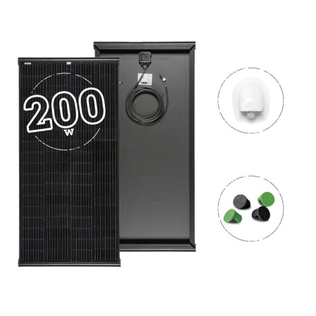 PANNEAU SOLAIRE MONOCRISTALLIN 200 W 1475 X 705 X 55 MM BLACK BOOST