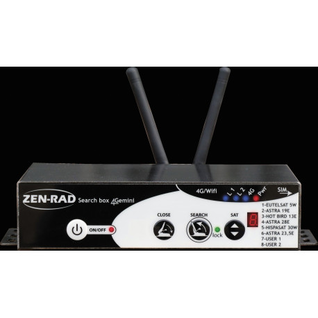 ANTENNE AUTO-SAT 4GEMINI 60 TWIN BLANCHE AVEC SEARCH BOX 4 GEMINI