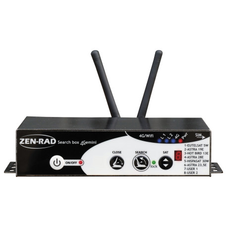 ANTENNE AUTO-SAT 4GEMINI 60 TWIN ANTHRACITE AVEC SEARCH BOX 4 GEMINI
