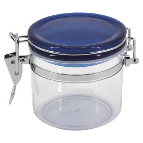 POT HERMETIQUE ROND TRANSP. 0.8L COUVER. BLEU