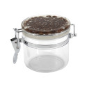 POT HERMETIQUE ROND TRANSP. 0.8L COUVER. CAFE