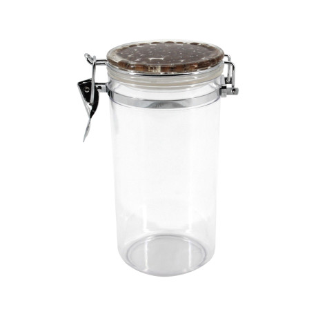 POT HERMETIQUE ROND TRANSP. 1.4L COUVER. CAFE