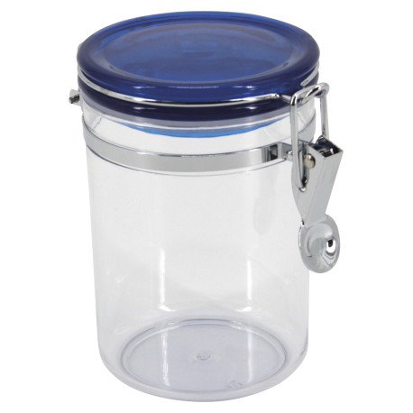 POT HERMETIQUE ROND TRANSP. 1L COUVER. BLEU