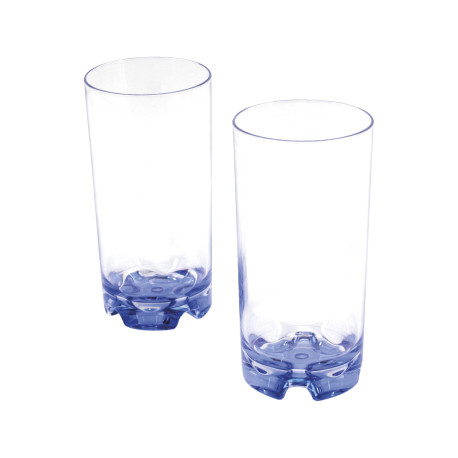 VERRE A EAU SET DE 2 PCS BLEU