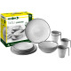 PACK VAISSELLE LUNCH BOX TIVOLI 16 PIECES MELAMINE ANTIGLISSE BRUNNER