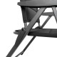 FAUTEUIL MATELASSE NOIR SKYE 3D