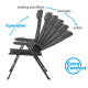 FAUTEUIL MATELASSE NOIR SKYE 3D
