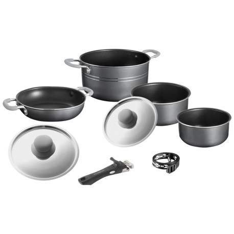 POPOTE FLAVOR Ø 22 CM NOIR 7 PIECES- BRUNNER
