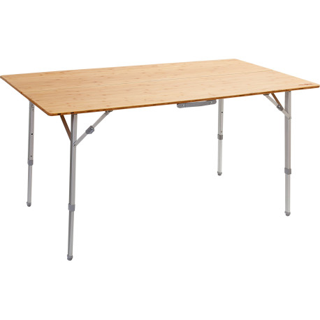 TABLE CAMPING M PLIANTE PLATEAU BAMBOU 100x72x49/58/70