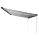 STORE F80S 3.70 M BOITIER NOIR TOILE GRISE FIAMMA