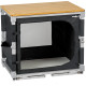 MEUBLE DE CUISINE CUBE AZABACHE 2 ETAGERES PARE-FEU AVEC PIEDS NOIR BRUNNER