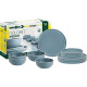 PACK VAISSELLE MIDDAY DOLOMIT BLEU 12 PIECES STONE TOUCH ANTIGLISSE BRUNNER