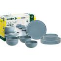 PACK VAISSELLE MIDDAY DOLOMIT BLEU 12 PIECES STONE TOUCH ANTIGLISSE BRUNNER