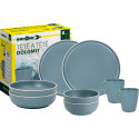 PACK VAISSELLE TETE A TETE DOLOMIT BLEU 8 PIECES STONE TOUCH ANTIGLISSE BRUNNER