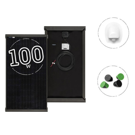 PANNEAU SOLAIRE MONOCRISTALLIN 100 W 1015X 540 X 55 MM BLACK BOOST