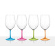 SET 4 VERRES A PIED ASSORTIS 60 CL WINEGLASS GLAMOUR BRUNNER