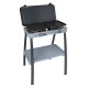 RECHAUD A GAZ DOUBLE AVEC PIEDS DEVIL KOOKMASTER 30mBAR NOIR GRIS BRUNNER