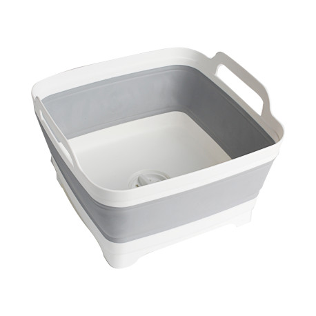 BASSINE PLIABLE CARRE TANQ FOLD-AWAY GRIS BLANC 9 L BRUNNER