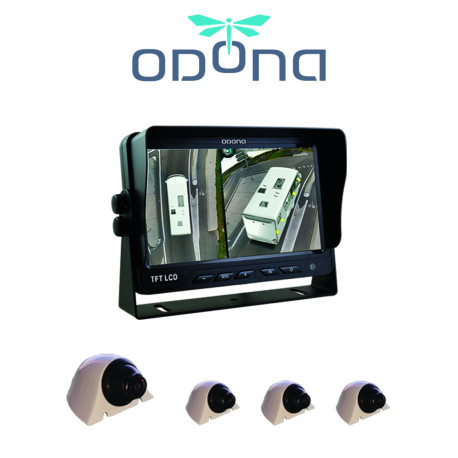 CAMERA VIEW 360° BLANCHE + MONITEUR 7 POUCES - ODONA